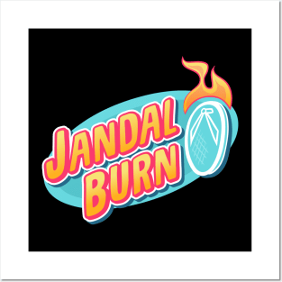 Jandal Burn Logo Posters and Art